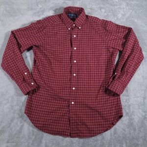 Ralph Lauren Shirt Mens Medium Plaid Button Down Classic Fit‎ Long Sleeve